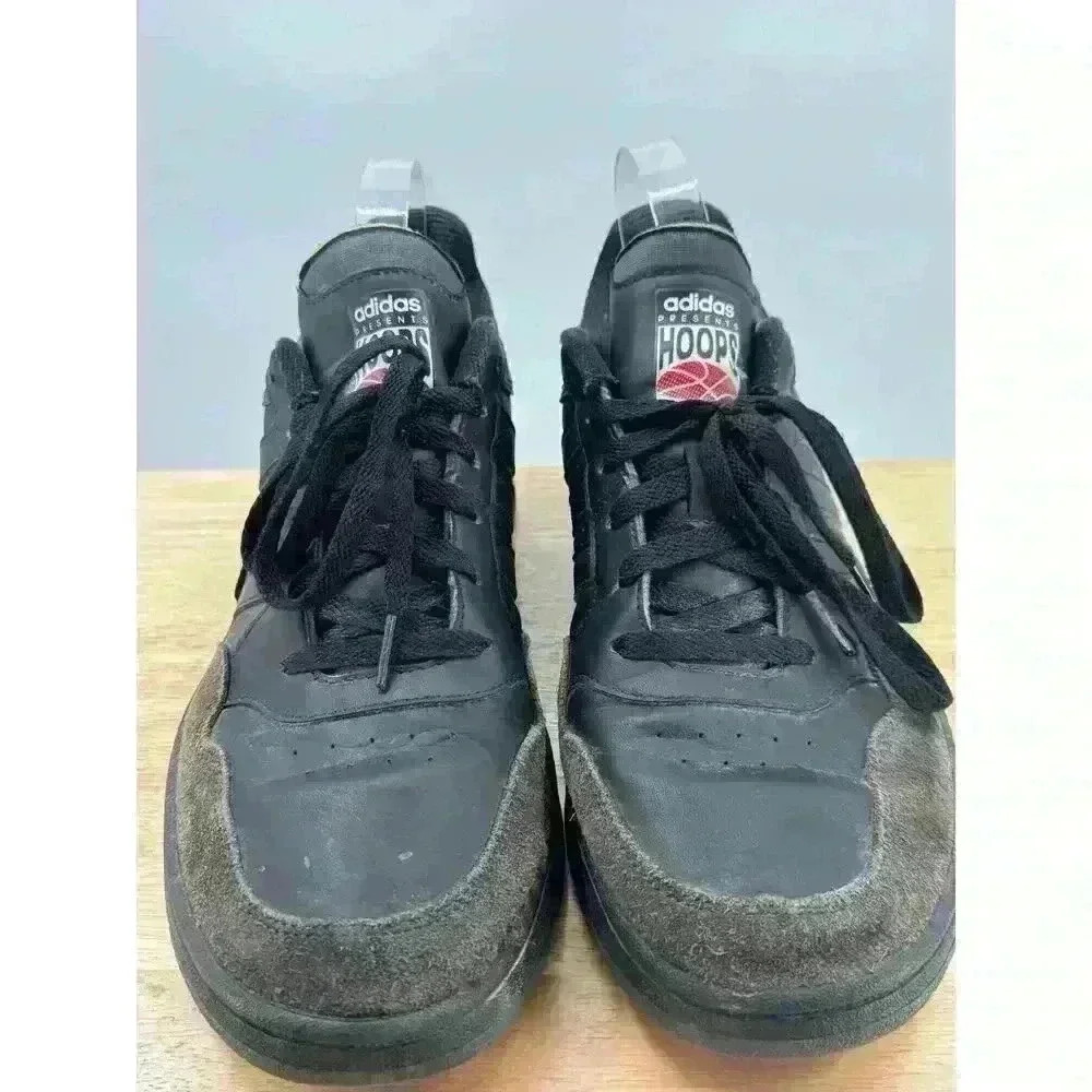 Adidas HOOPS Black‎ Low Classic Vintage Inspired Lace Up Sneaker Men's Size 11